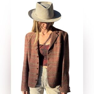 Vintage J.G. Hook Plaid Wool Blazer Jacket | 100% Wool-Size 16